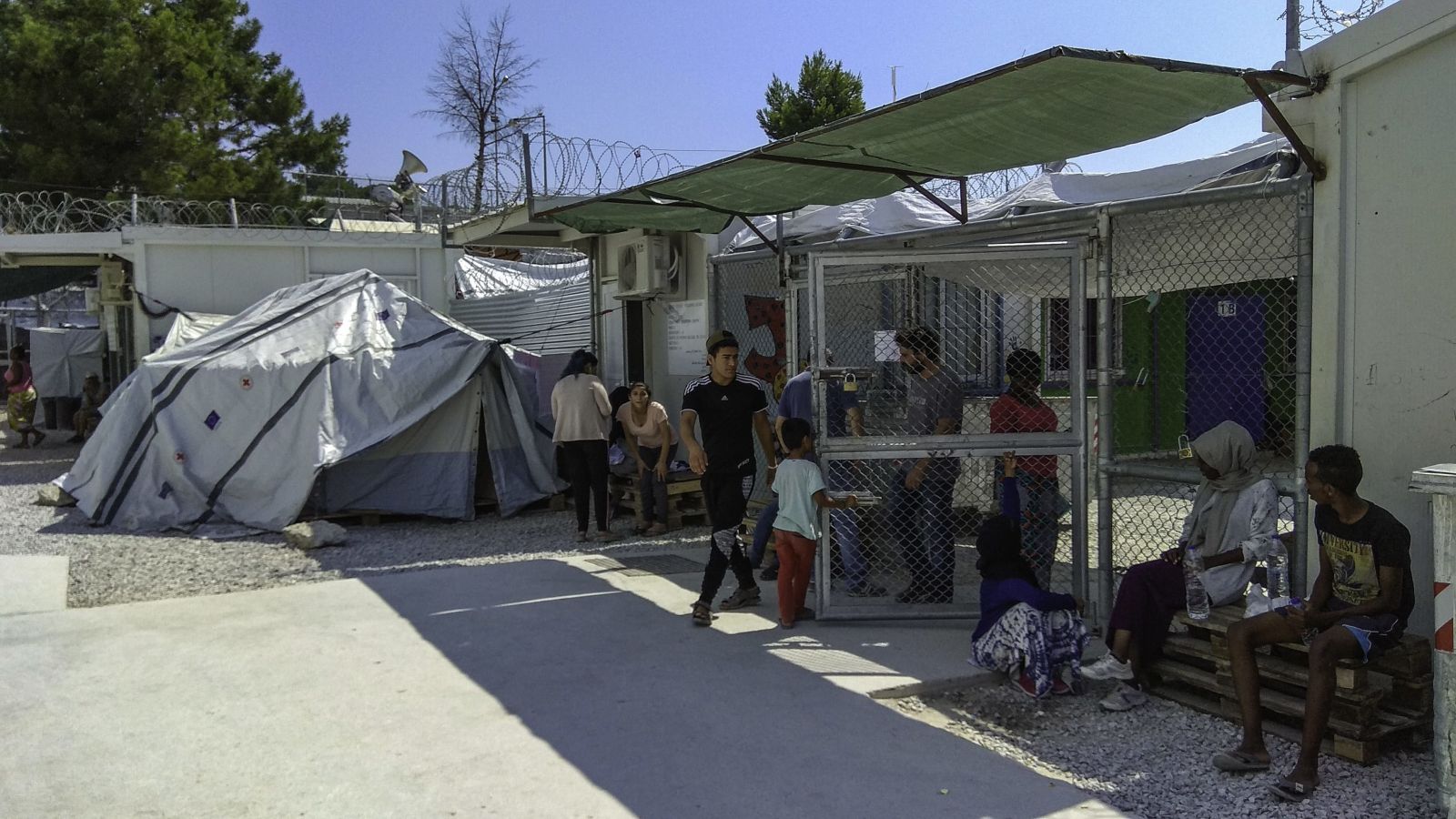 Spending on refugees in OECD countries counts as ODA: Moria refugee camp on the Greek island of Lesbos.