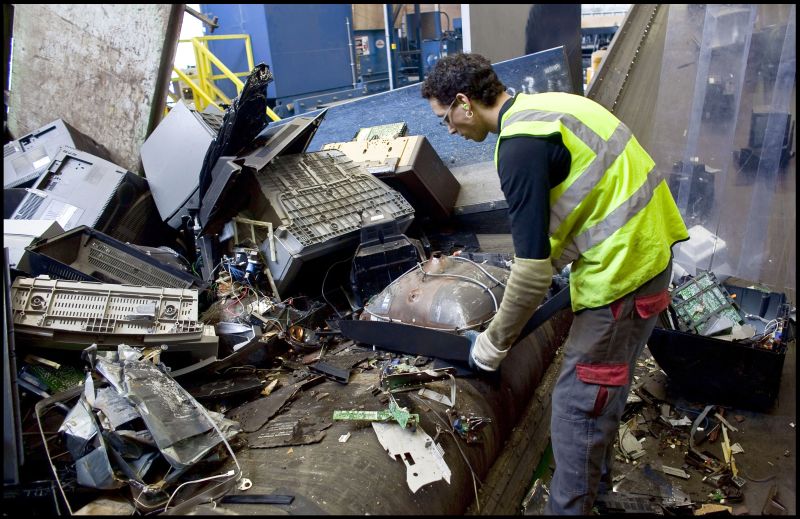 Van Bree/Lineair E-Schrott-Recycling im niederländischen Eindhoven.