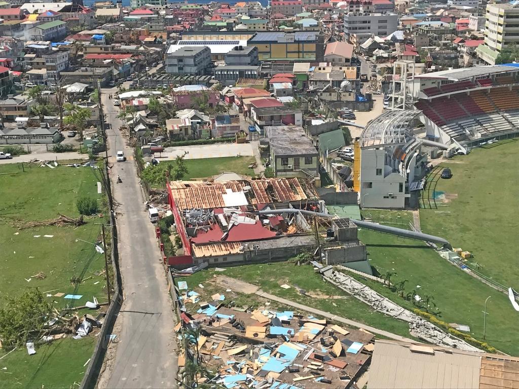 Roseau, the capital of Dominica, after Hurricane Maria in 2017.