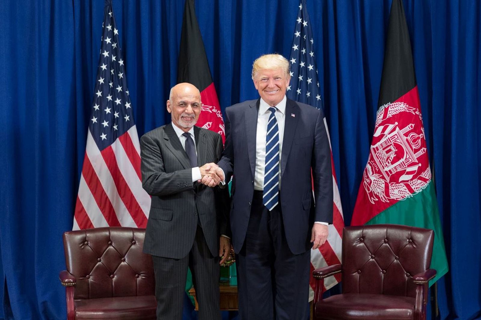 Shealah Craighead/picture-alliance/ZUMA Press Das war 2017: Trump und Ghani in New York.