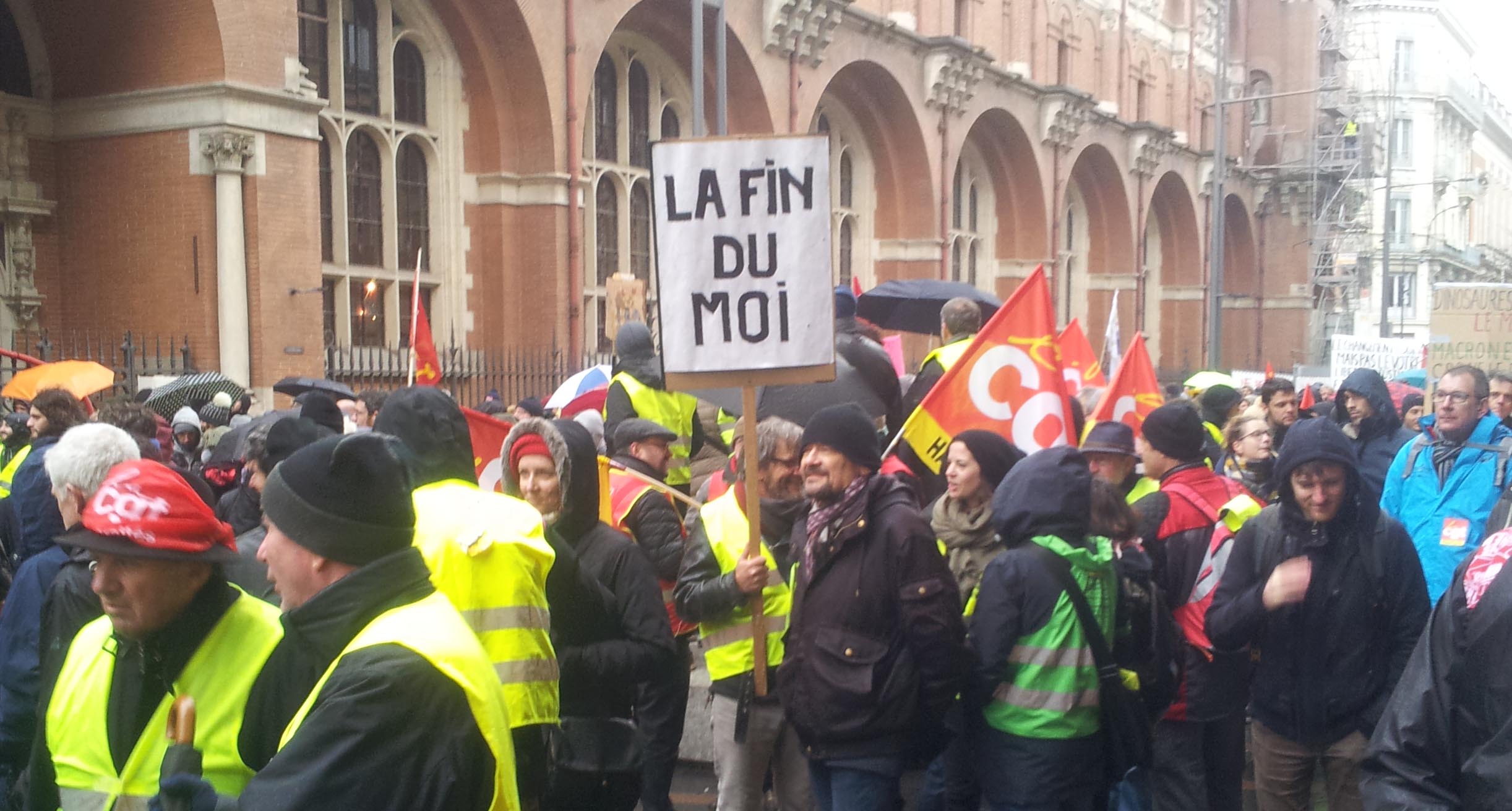 Gillets Jaunes protest in Toulouse in early 2019.