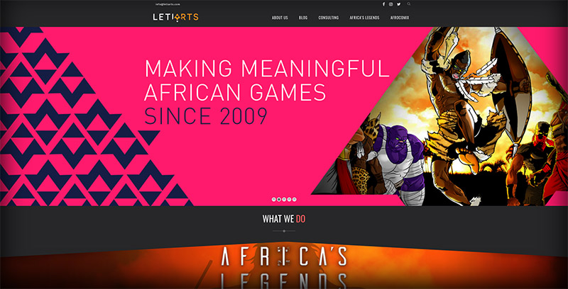 Screenshot: http://www.letiarts.com/ Die Produkte von Leti Arts drehen sich um Geschichten von afrikanischen Superhelden.