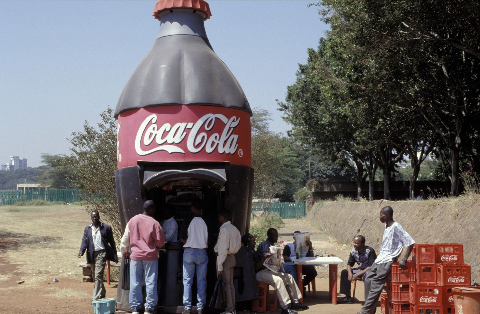Ron Giling/Lineair Coca-Cola and other companies market their products aggressively in developing countries and emerging markets, as here in Nairobi, Kenya.