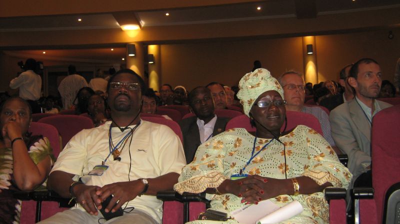 Participants in NGO meeting ahead of the High-Level Forum on Aid Effectiveness in Accra in 2008.