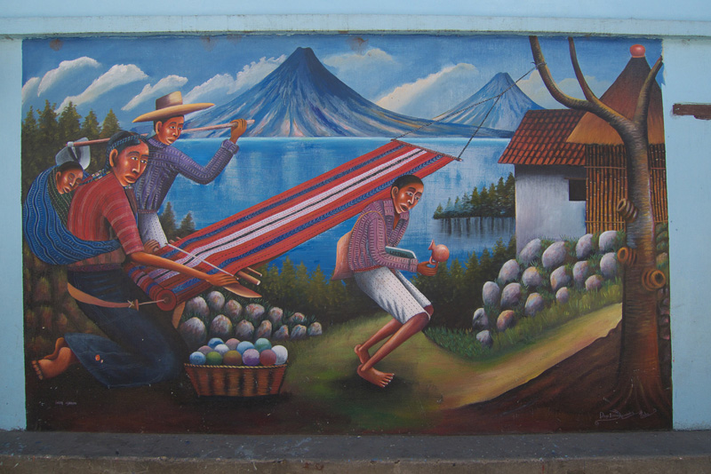 Guatemalan mural dipicting fate of indigenous people.