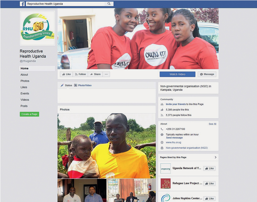 https://www.facebook.com/rhuganda/ Empowering people to plan their families.