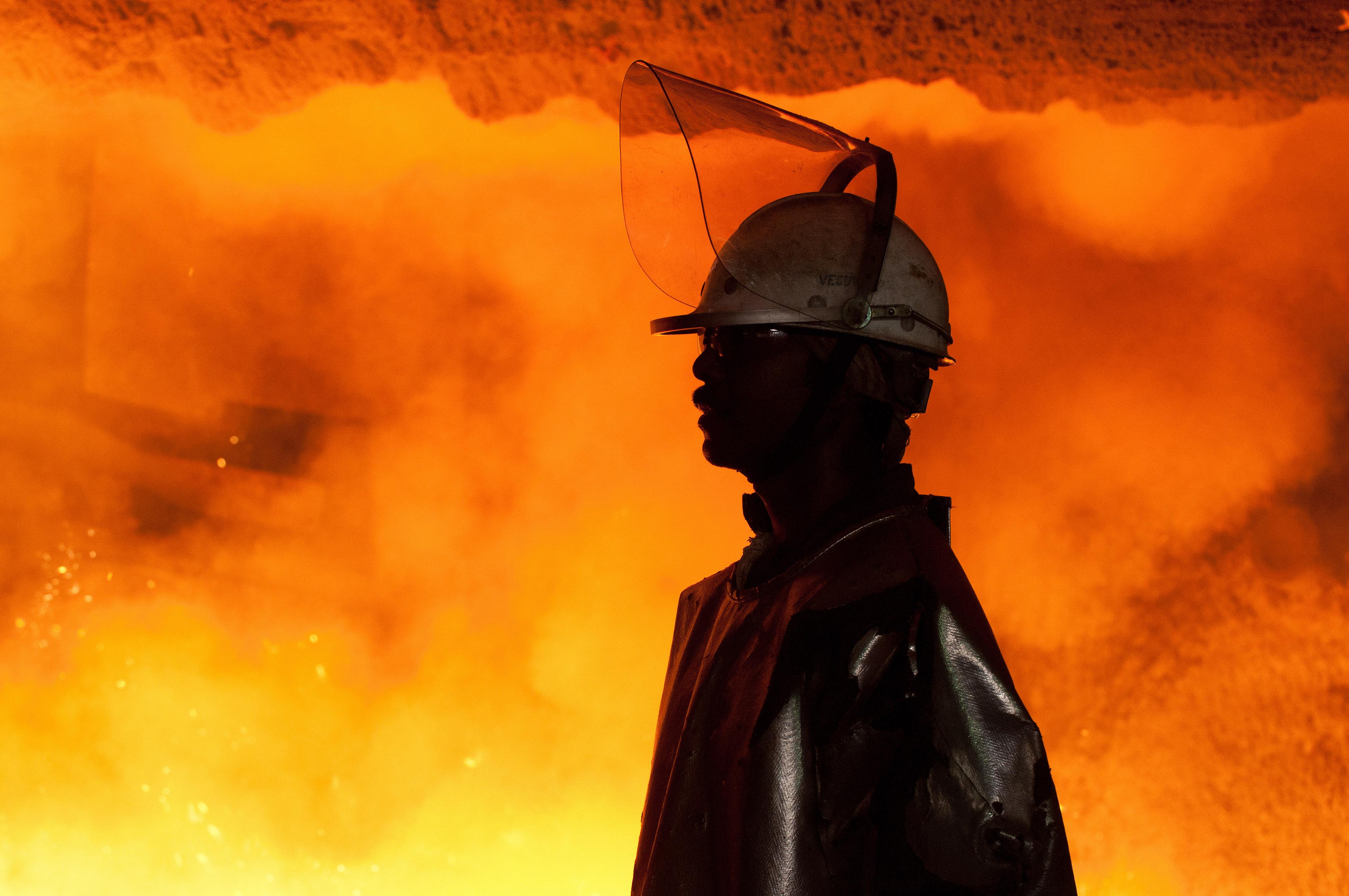 Lineair Worker at Indian Tata Steel Works in Jamshedpur