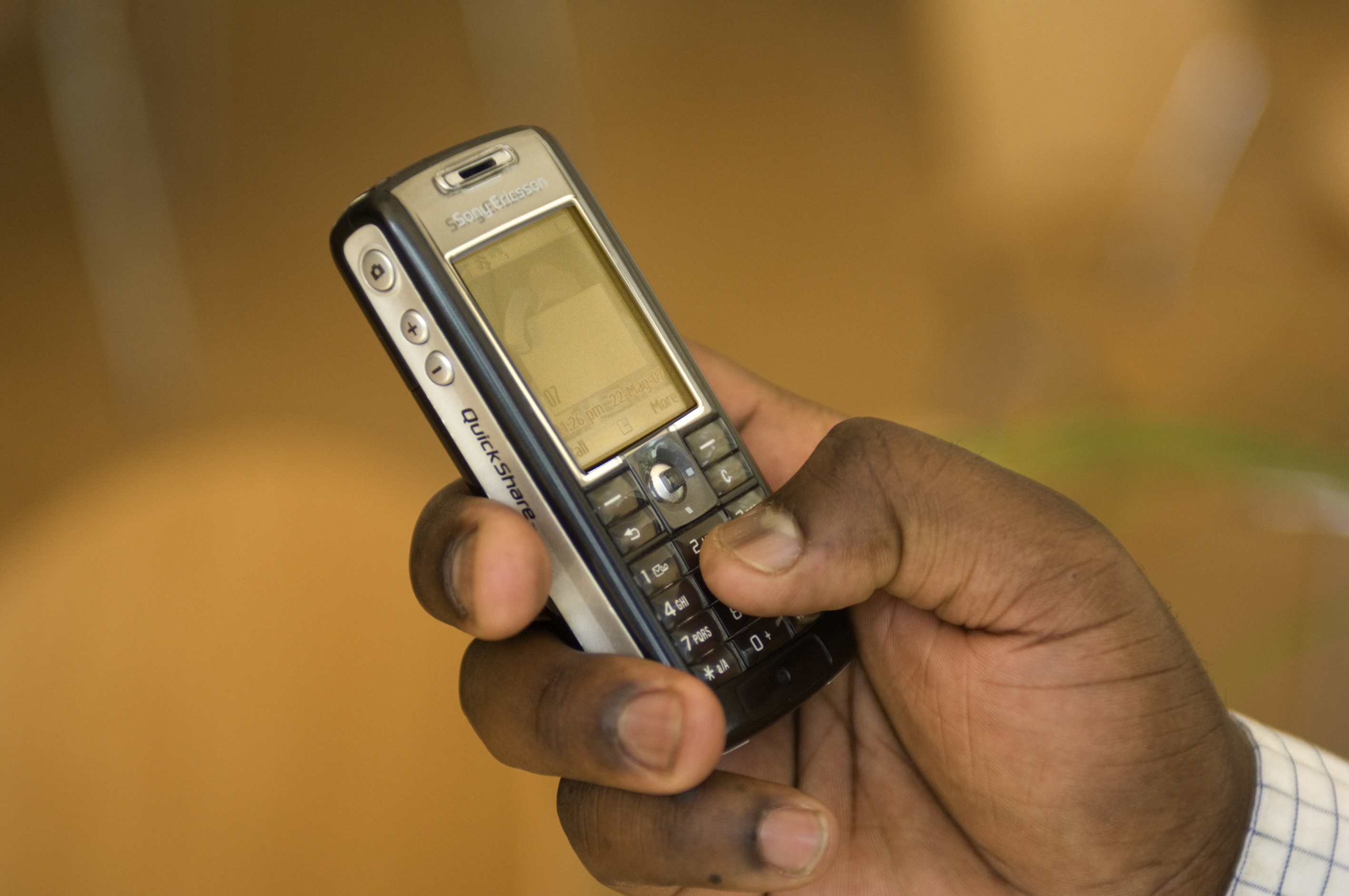 Mobile phone in Kenya in 2008.