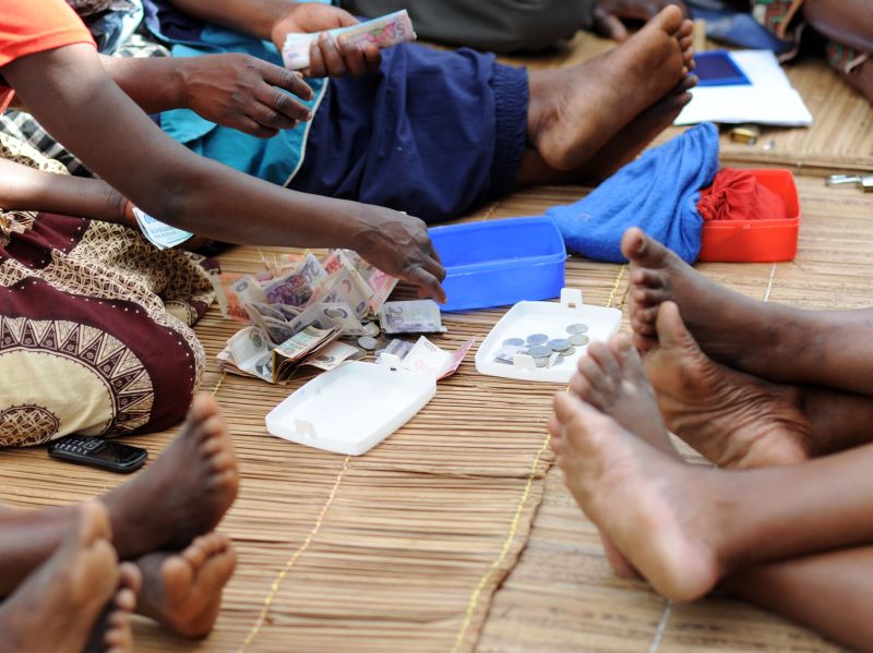 Pedersen/picture-alliance/dpa Savings groups are common all over Africa.
