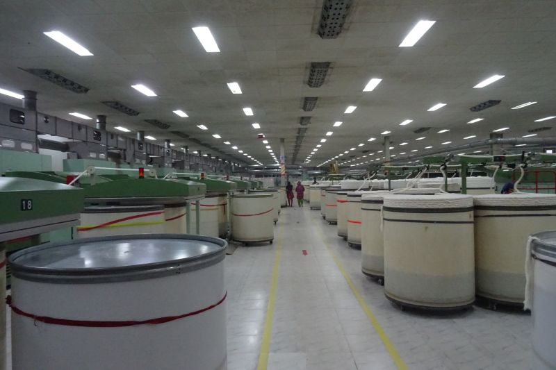 The spinning mill of the DBL Group is clean as a whistle.