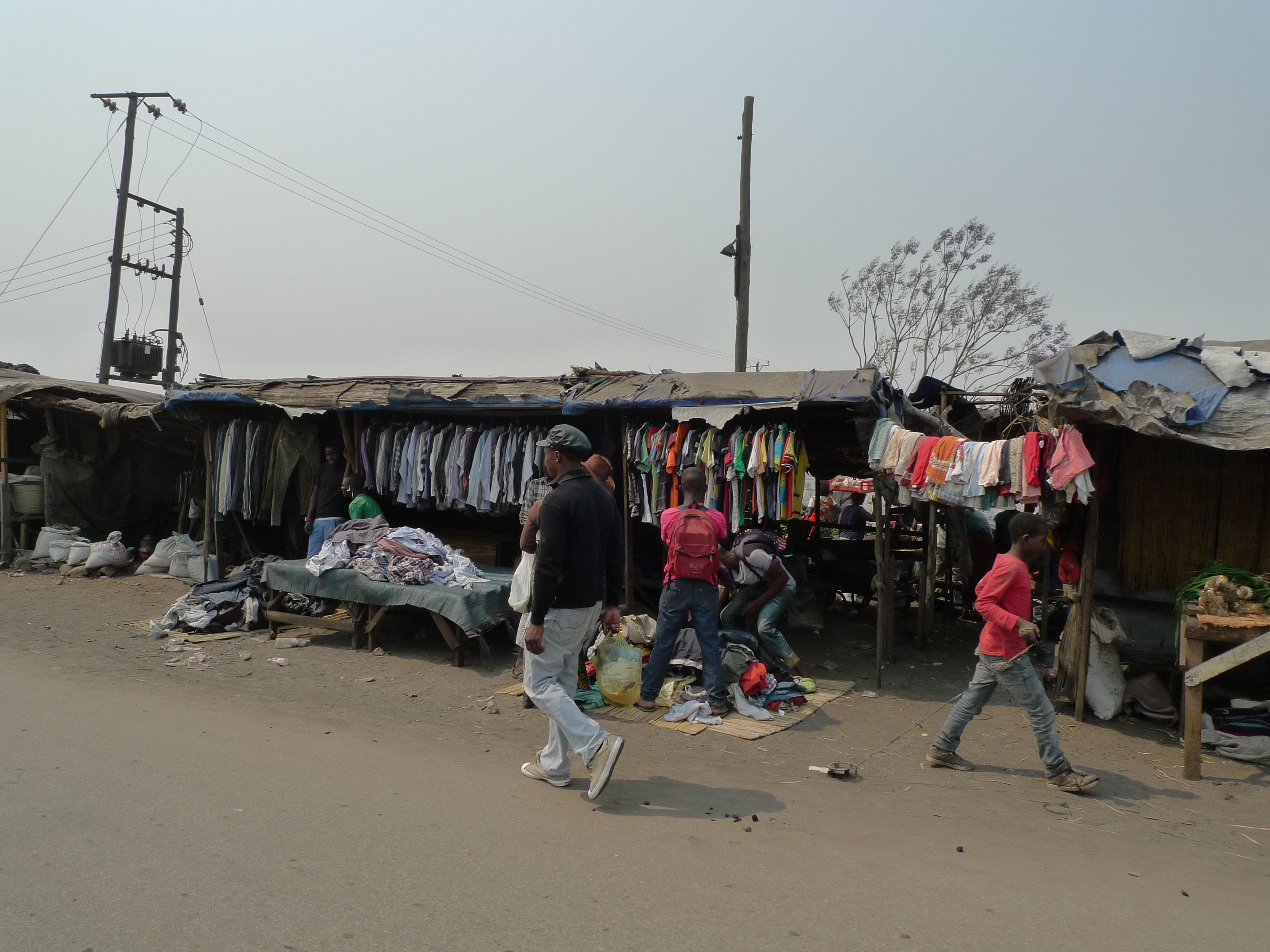 Lots of informal self-employment: market in Lusaka.