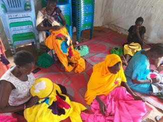 Group of women participating in a skills building session.