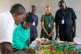 Postgraduates from SLE and from Cameroon and Chad doing project work together.