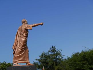 Statue honouring Kwame Nkrumah, Ghana’s less than perfect independence leader, in Accra. 