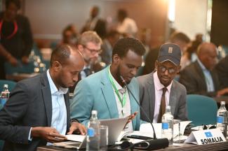 Somali delegation during a conference organised by IGAD to promote data-driven migration policies.