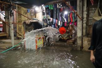 Flooding in Rawalpindi, Pakistan, in August 2023.