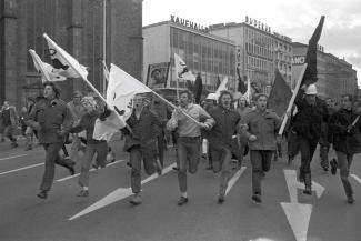 Student protest in Frankfurt in 1969. 