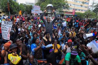 Protests in Nairobi.