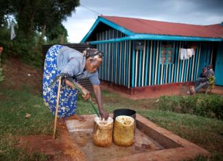 Wasseranschluss in Nyeri.