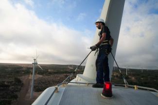 Windkraft gehört zu den entscheidenden Komponenten für den Bau der Power-to-X-Referenzanlage.