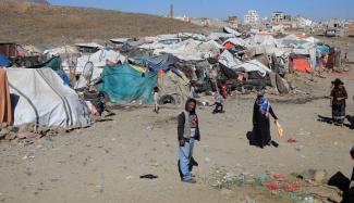 Die globalen Bedarfe übersteigen die verfügbaren Mittel: Vertriebene im Jemen.