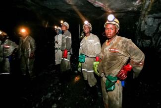Südafrika will weg von der Kohleverstromung: Minenarbeiter in Johannesburg. 