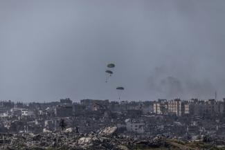 Humanitarian supply airdrops to Gaza in March. 