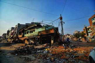 Hindu-chauvinistische Gewalt flammt regelmäßig auf: Ausschreitungen in Delhi Anfang 2020. 