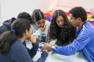 GIZ Young people at a GIZ sport for development training course with the aim of promoting employment in Tunisia.