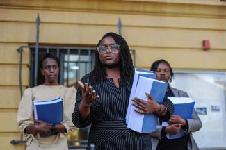 picture alliance/AA/Gerald Anderson Mercy Mutemi is one of the plaintiffs’ lawyers.