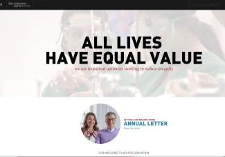 Screenshot: http://www.gatesfoundation.org/ .... but some people can spend more on philanthropy than others.