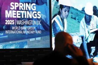 picture alliance / Middle East Images / Bryan Dozier Shifts in international development cooperation were already evident at the IMF and World Bank Spring Meeting in April 2025.