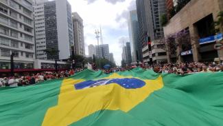 In 2023, demonstrators protested in São Paulo against a proposed amnesty bill that could have benefited former president Jair Bolsonaro.