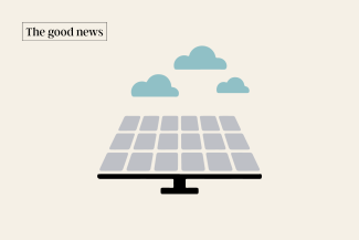 Solar energy even on cloudy days.