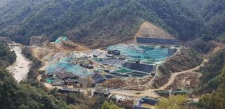 Rare earth mining site in Kachin State, Myanmar.  