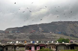 The Ghazipur landfill in New Delhi, one of India’s largest e-waste dumps.