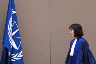 She, too, is on the US sanctions list: Tomoko Akane, the Japanese President of the ICC.