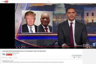 Trevor Noah likening Donald Trump to Jacob Zuma: https://www.youtube.com/watch?v=5tKOV0KqPlg