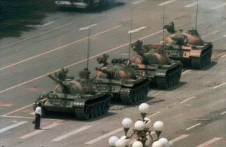 “Tank man” in Beijing in 1989:  western media under-estimate the extent to which China opened up under authoritarian rule.