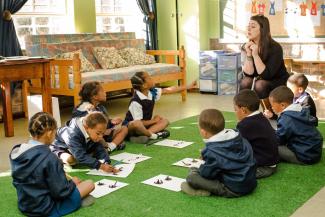 Young woman in teacher traing at Stellenbosch University, South Africa, in 2015.