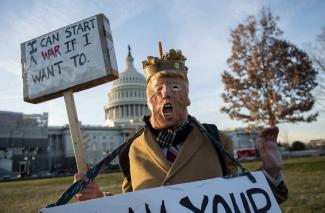 Pro-peace protest in Washington.