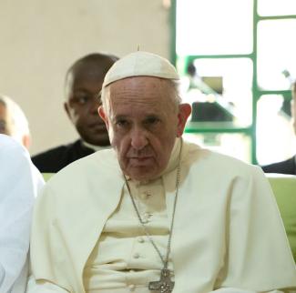 Pope Francis in Bangui’s central mosque  on 30 November 2015.