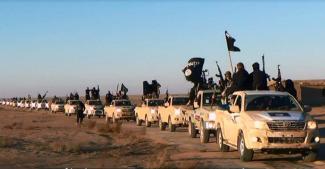 Isis convoy in western Iraq in early 2014.