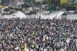 Anti-government protests in Venezuela’s capital Caracas.