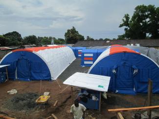 Die von der Else-Kröner-Fresenius-Stiftung finanzierte Ebola-Isolierstation in Monrovia, Liberia.