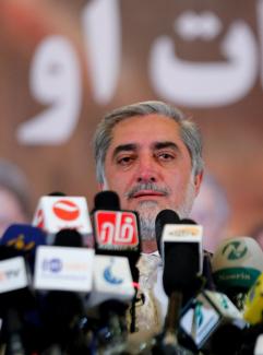 landov/picture-alliance/dpa In the first round, Abdullah Abdullah got the most votes.