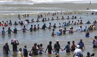 Environmentalists rally against a nuclear plant in Kudankulam in 2012.