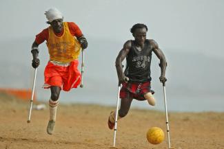 picture-alliance/dpa The injuries from the civil war in Liberia are not only physical.