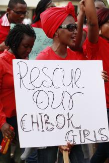 Women and girls suffer in northern Nigeria, not only because of Boko Haram: Protesting in Abuja.