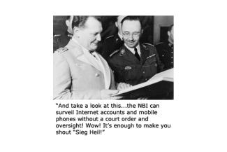 Filipino web satire with Nazi leaders Goering and Himmler appreciating the National Bureau of Investigation as their agency